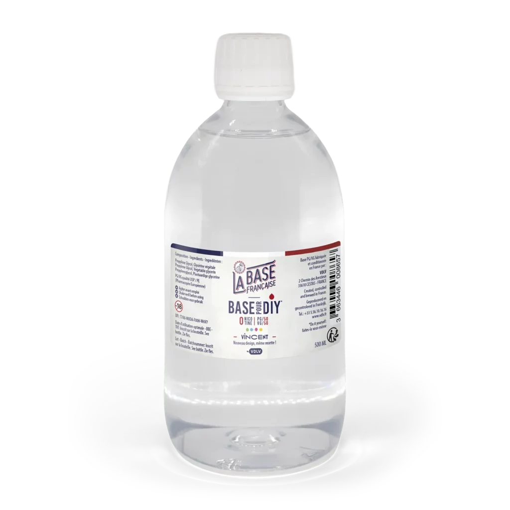 Base 500ml sans nicotine - PG50/VG50