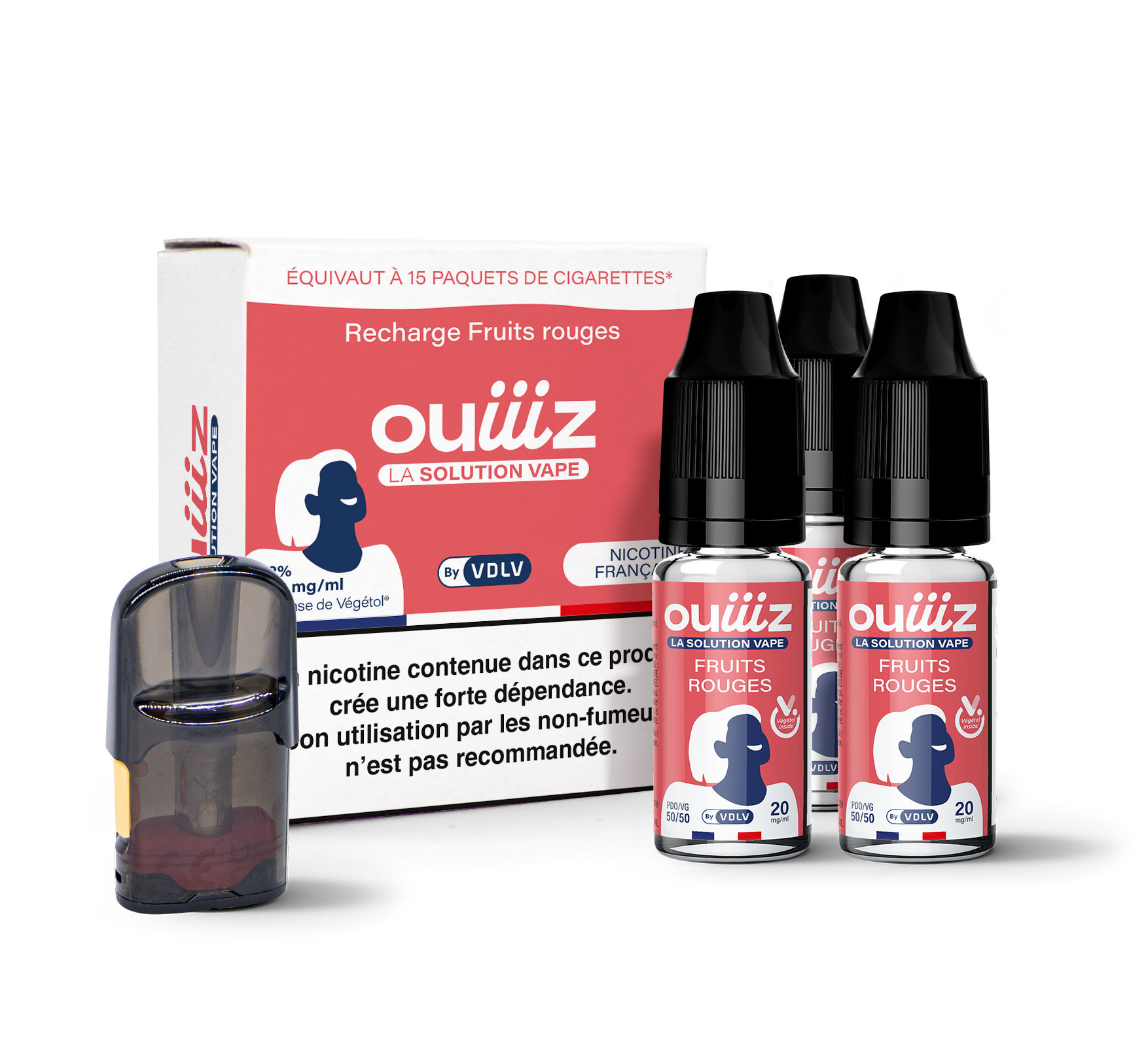 Kit de recharge OUIIIZ Fruits rouges - 3x10ml