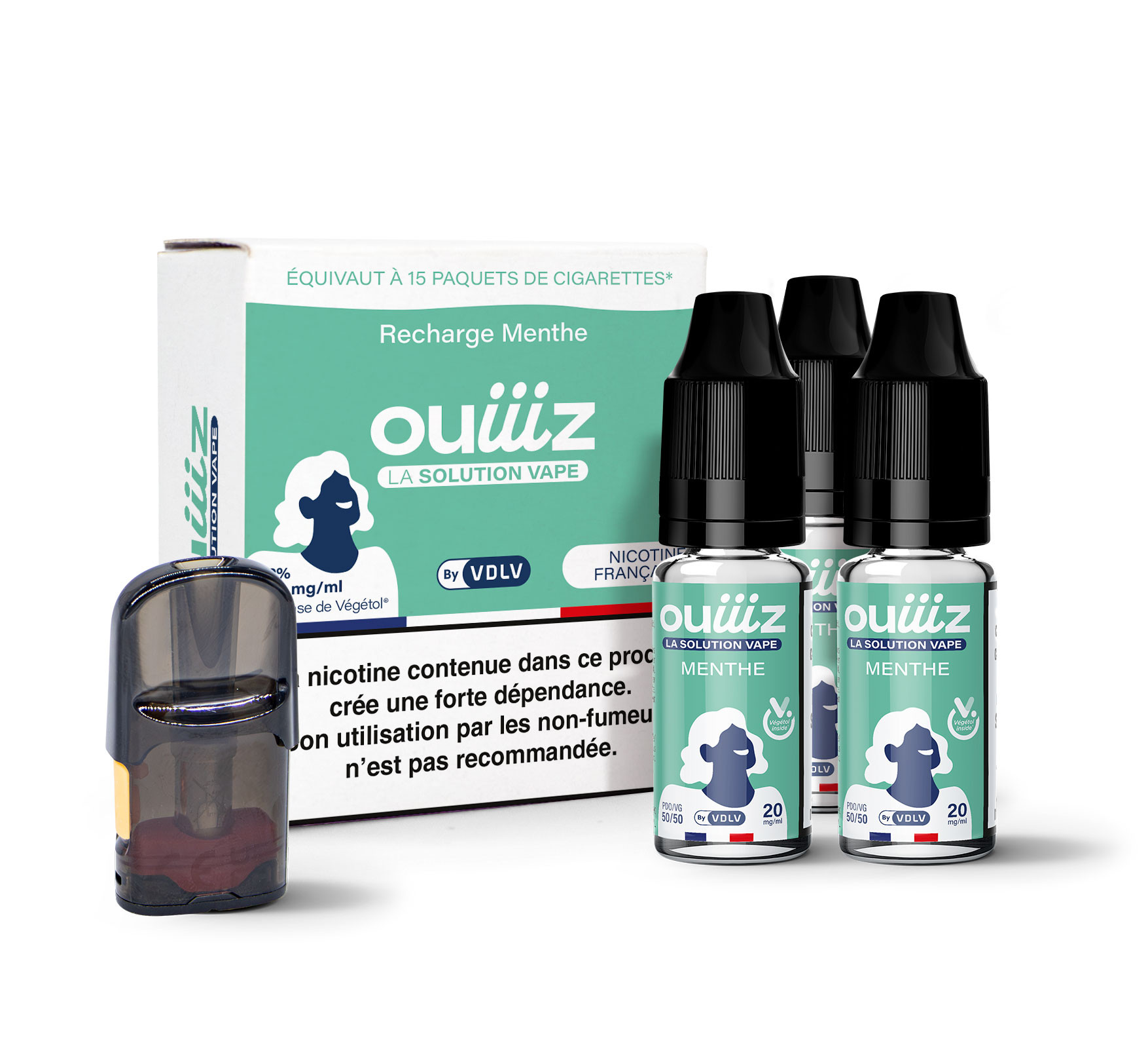 Kit de recharge OUIIIZ Menthe - 3x10ml