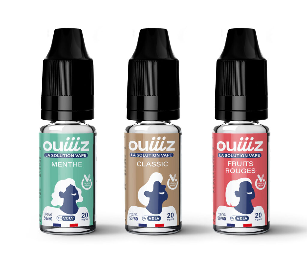E-liquides inclus dans le kit de démarrage OUIIIZ plus de 15 cigarettes/jour
