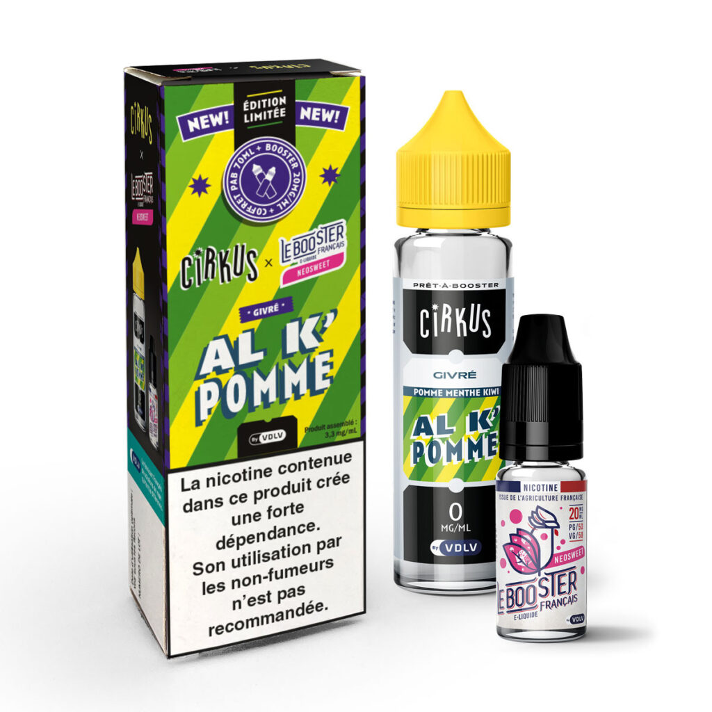 Edition limitée - Kit 1 PAB Cirkus Al K' Pomme + 1 booster sucrant Neosweet Le Booster Français