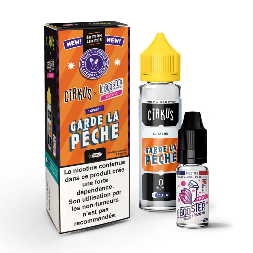 Edition limitée - Kit 1 PAB Cirkus Garde la Pêche + 1 booster sucrant Neosweet Le Booster Français