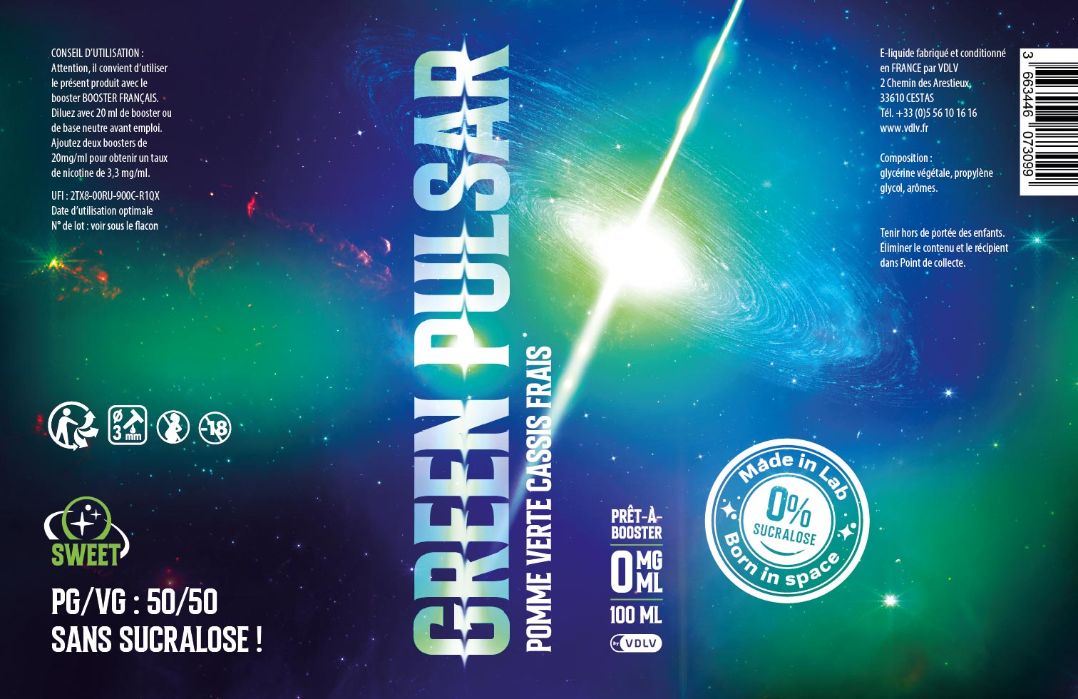 Etiquette Green pulsar