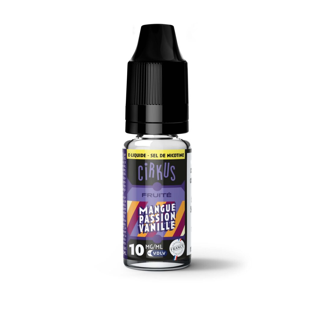 E-liquide Mangue Passion Vanille aux sels de nicotine - 10 ml
